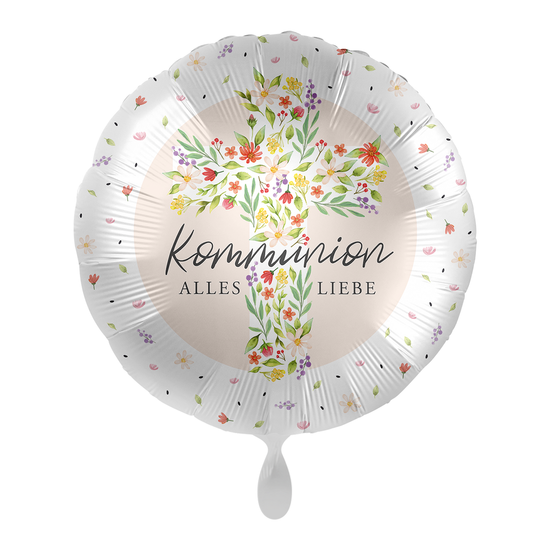 Ballon - Flower Kommunion - ø43cm - Rund
