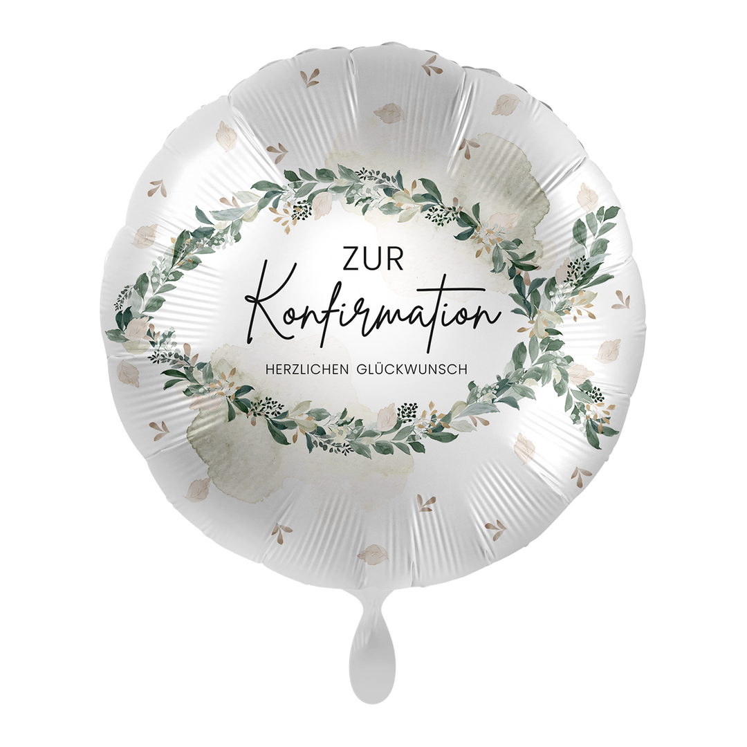 Ballon - Zur Konfirmation Herzlichen Glückwunsch Fisch - ø43cm - Rund