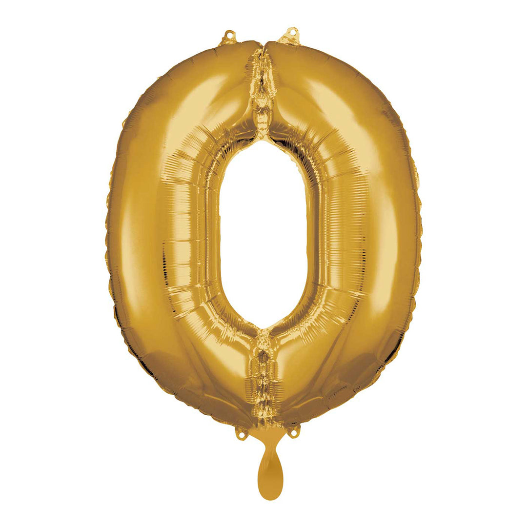 Ballon - Zahl 0 - Gold - 66cm