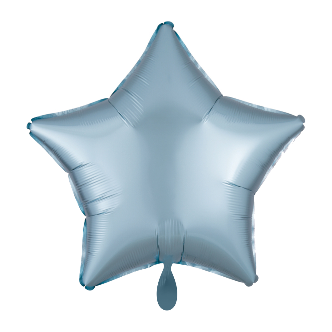 Ballon - Stern - Silk Lustre - Pastel Blau - ø43cm - Stern