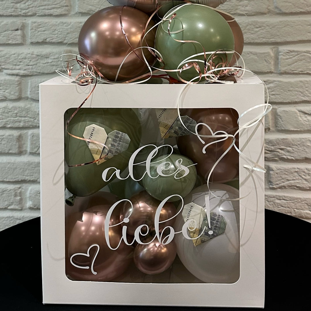 Ballonbox - Geburtstag - Geldgeschenk - "Alles Gute zum Geburtstag"