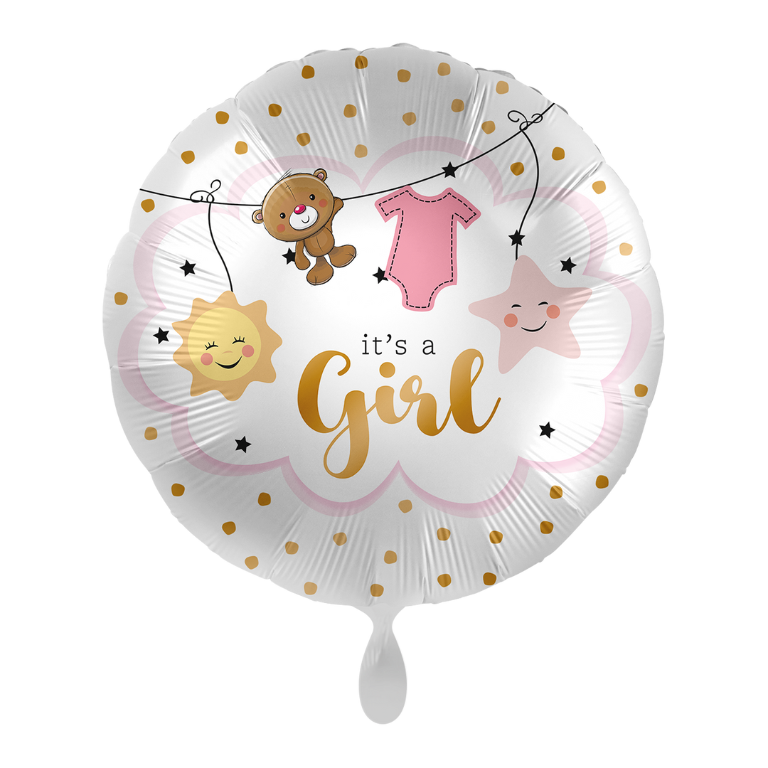 Ballon - It`s a girl -  ø43cm -  Rund