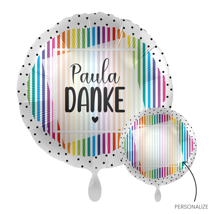 Ballon -Colorful Strips -  ø43cm - Rund