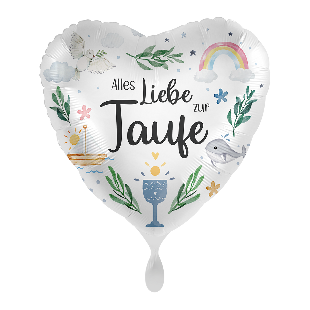 Ballon -  Alles Liebe zur Taufe -  ø43cm - Herz