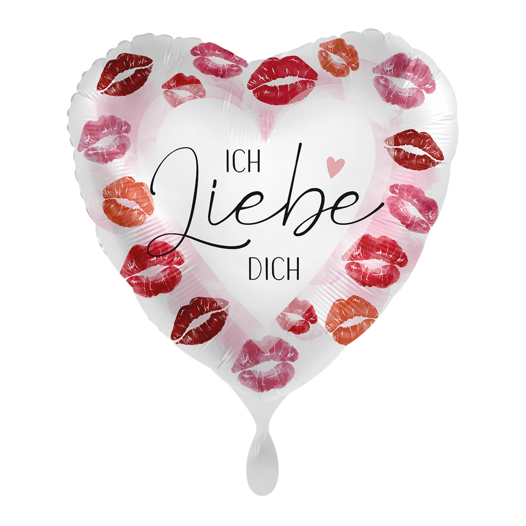 Ballon - Ich liebe Dich Kiss - ø43cm -  Herz