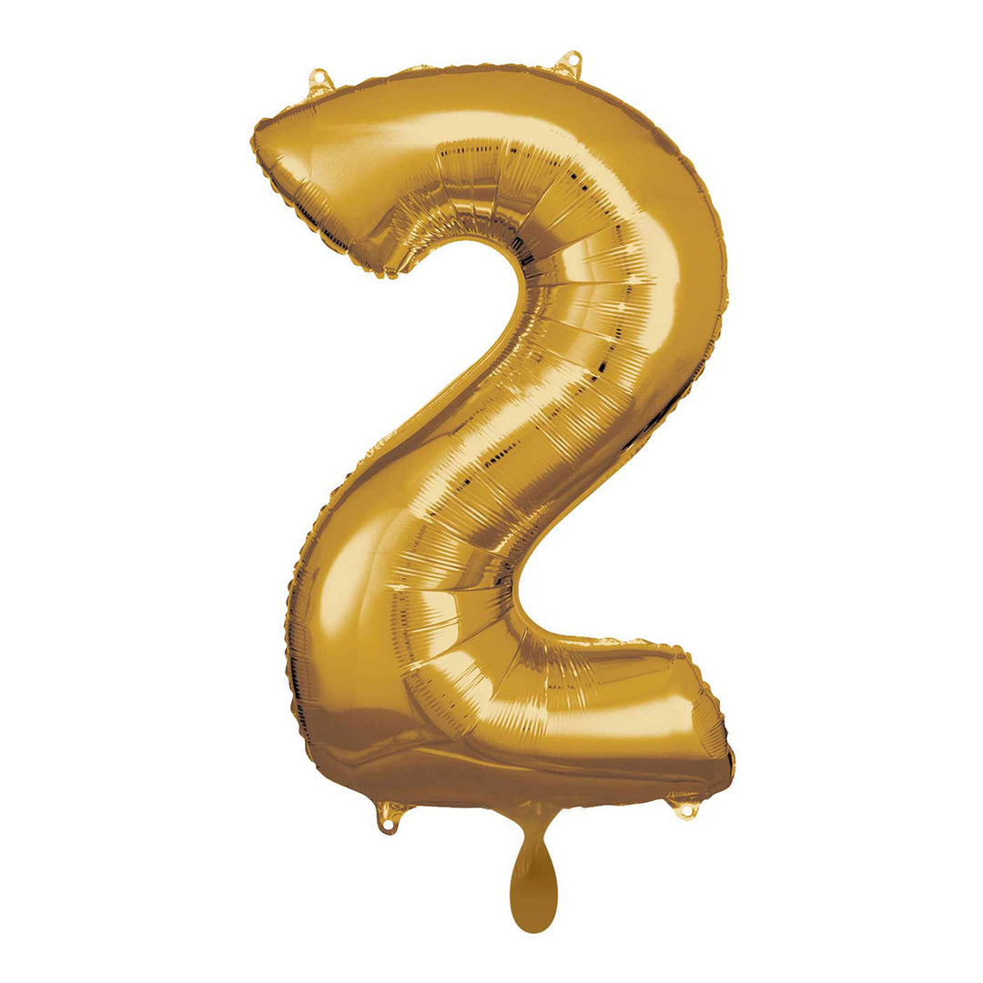 Ballon - Zahl 2 - Gold - 66cm