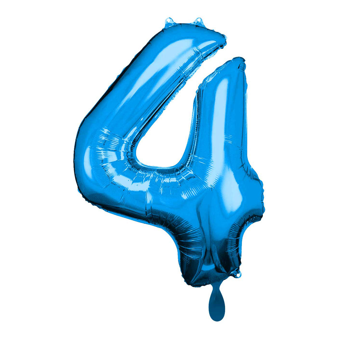 Ballon - Zahl 4 - Blau - 66cm