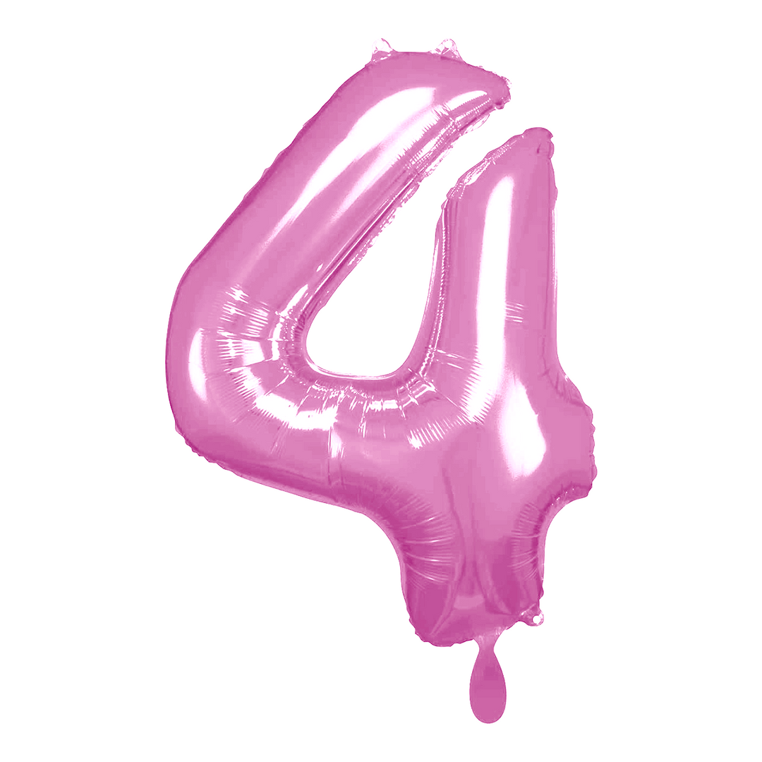 Ballon - Zahl 4 - Pink - 66cm