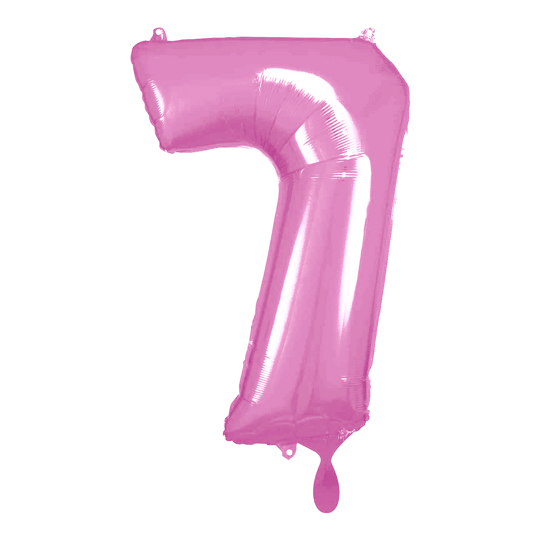Ballon - Zahl 7 - Pink - 66cm
