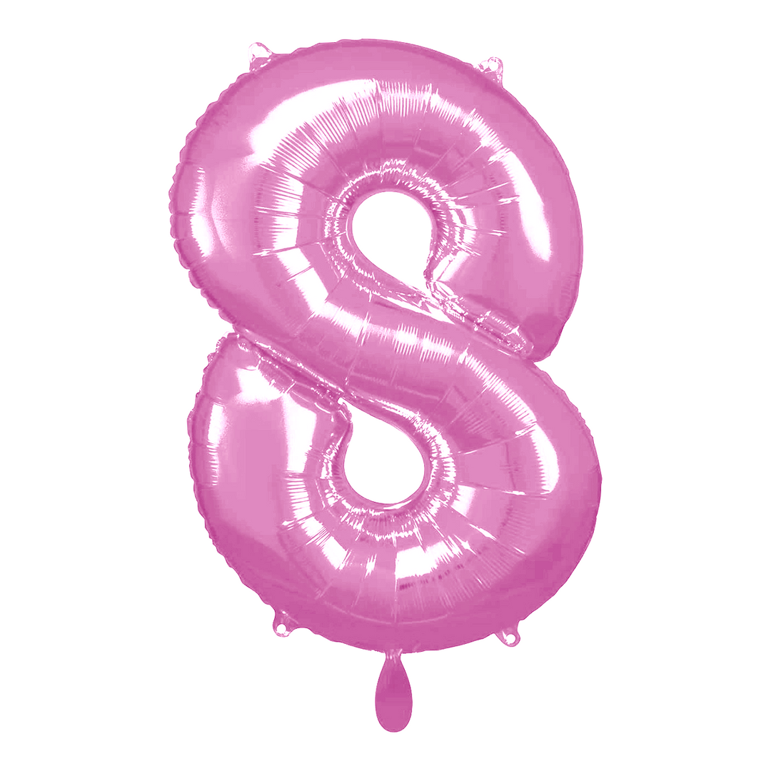 Ballon - Zahl 8 - Pink - 66cm