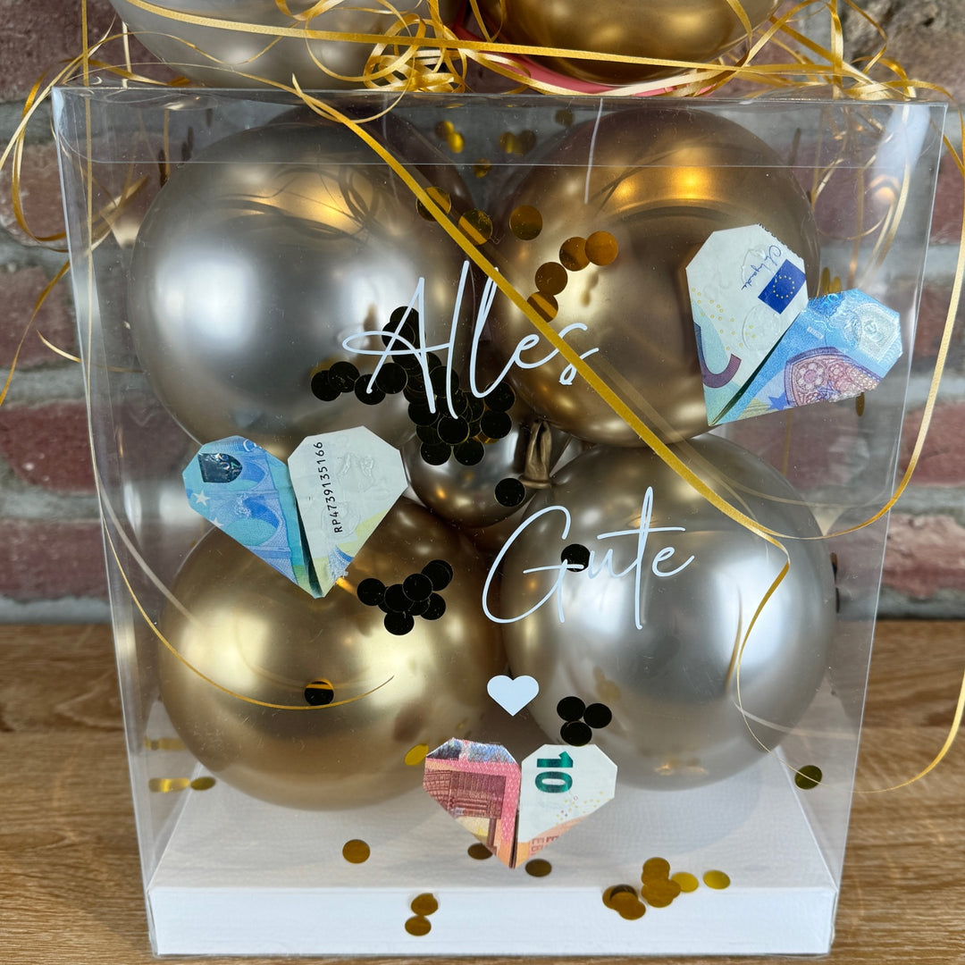 Ballonbox - Geburtstag - Geldgeschenk - "Runde Sache"