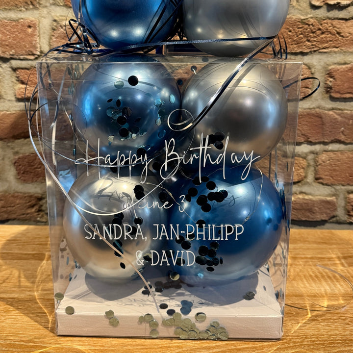 Ballonbox - Geburtstag - Geldgeschenk - "Zahlenballons"