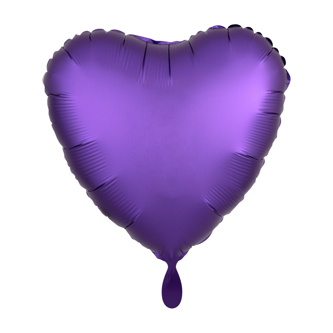 Ballon - Silk Lila - ø43cm - Herz