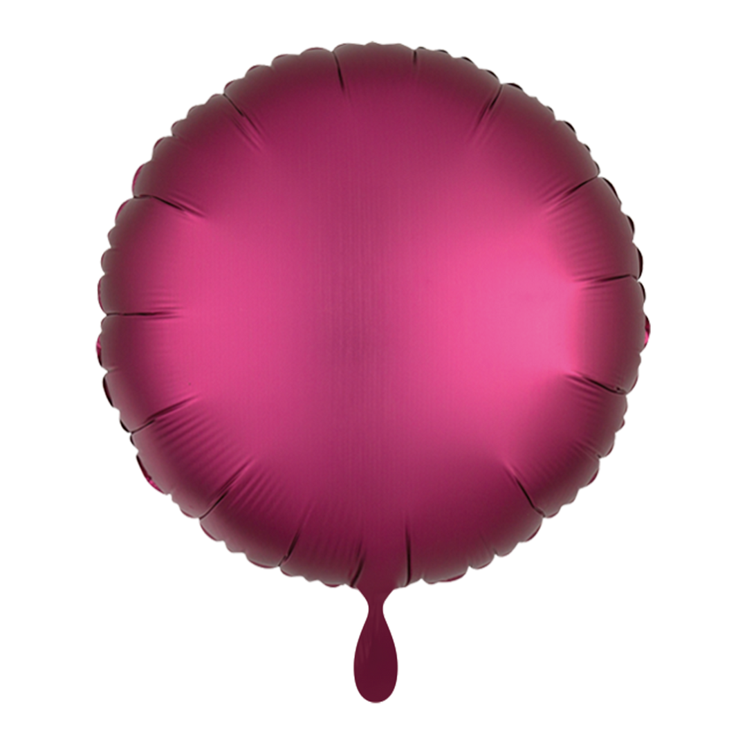 Ballon -Silk Lustre - Pomegranate - ø43cm - Rund