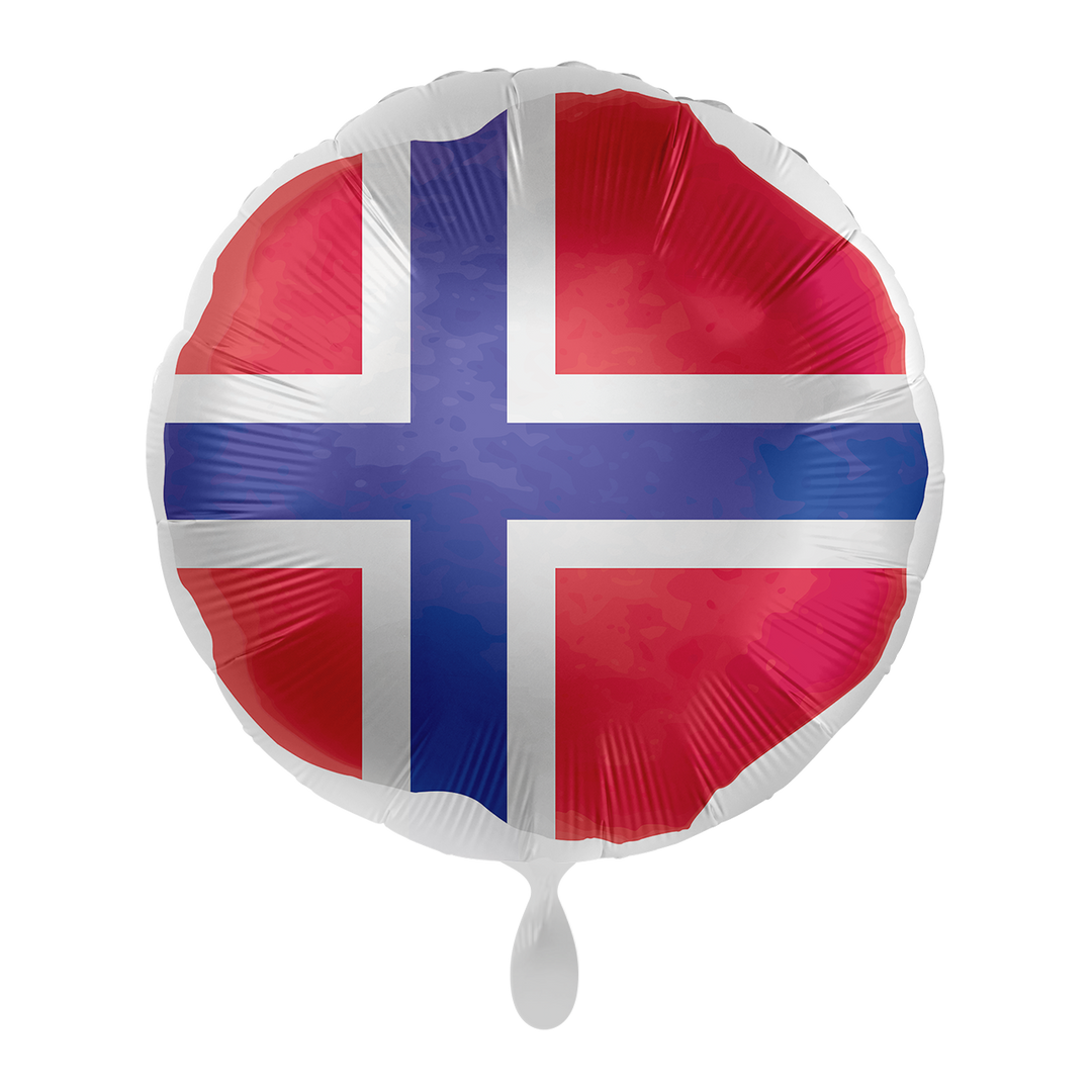 Ballon - Flagge Norwegen - ø43cm - Rund