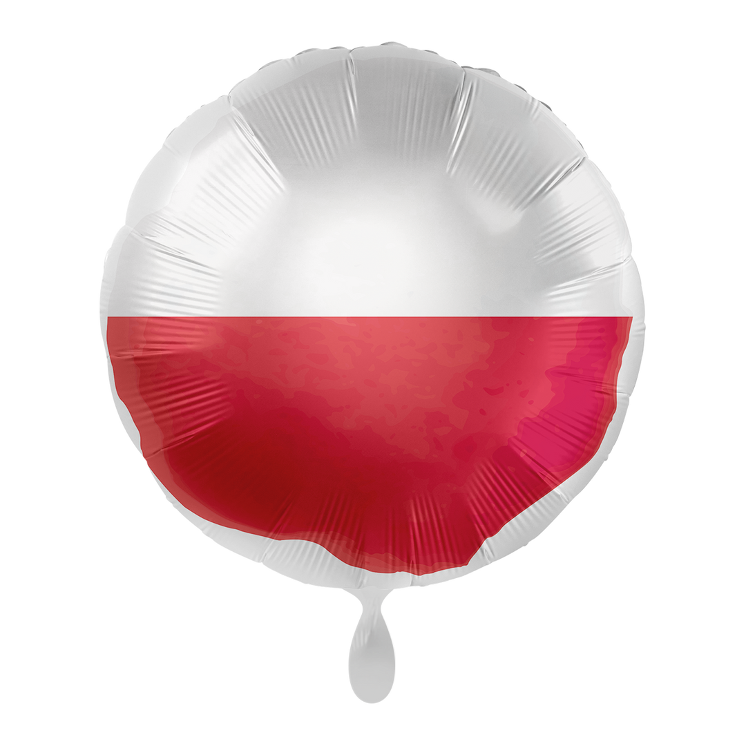 Ballon - Flagge Polen -  ø43cm - Rund