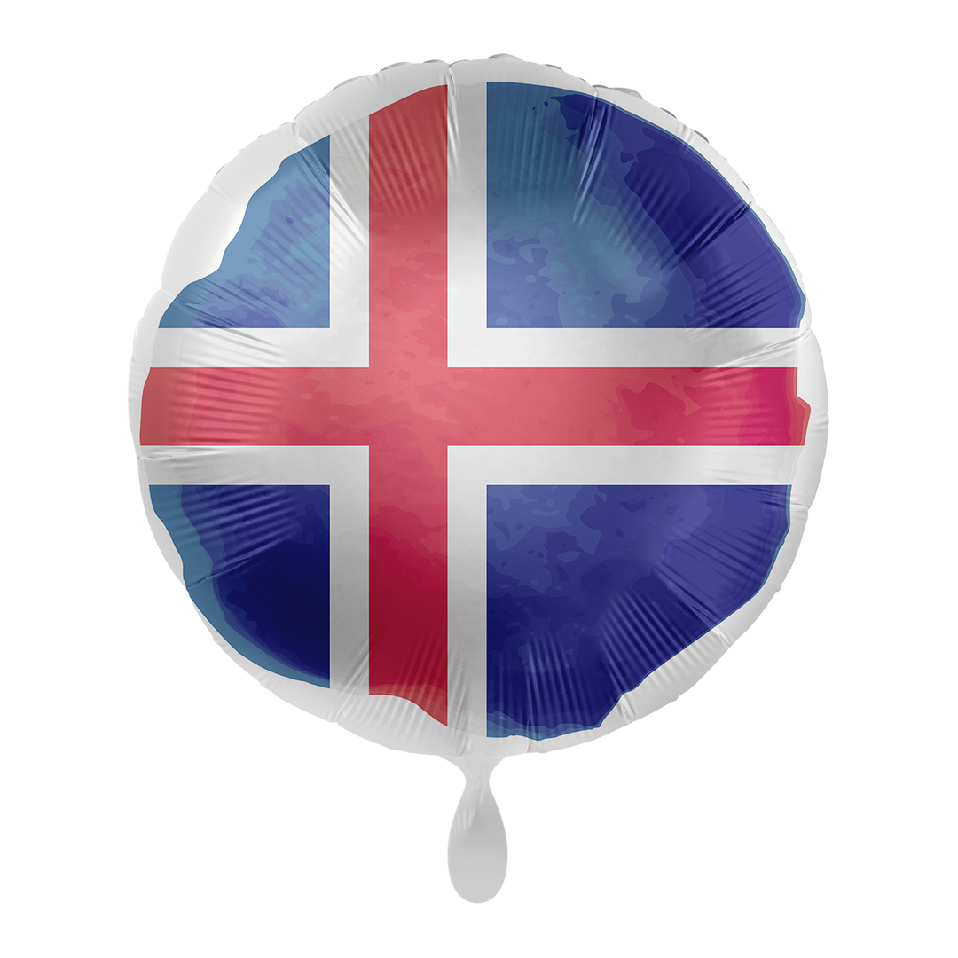 Ballon - Flagge Island - ø43cm - Rund