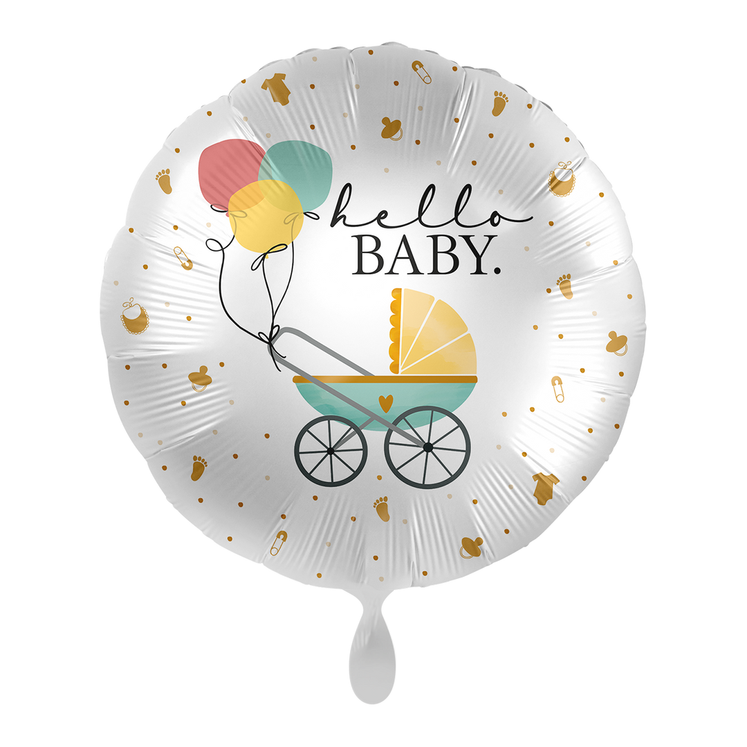 Ballon - Hello Baby Kinderwagen - ø43cm - Rund