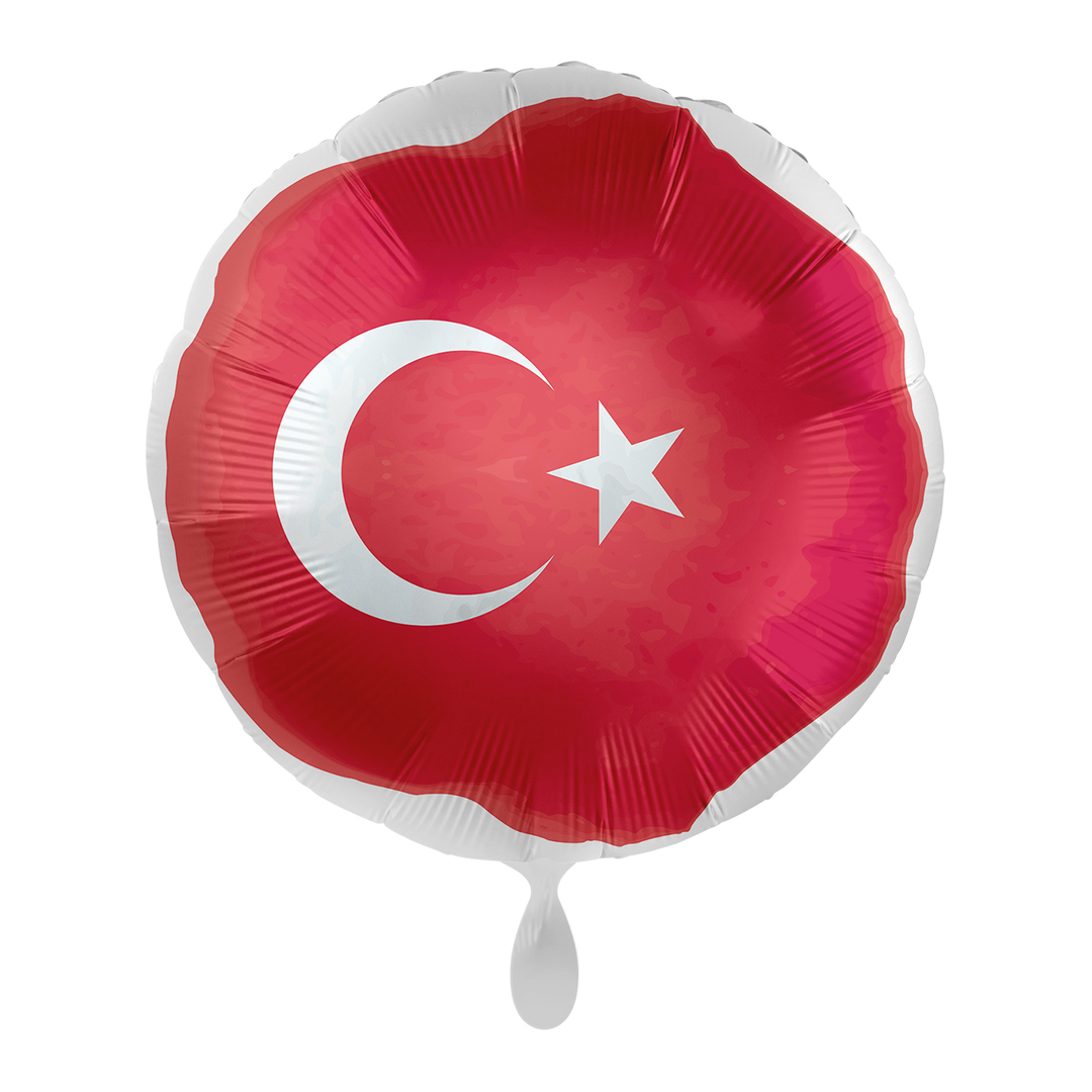 Ballon - Flagge Türkei -  ø43cm - Rund