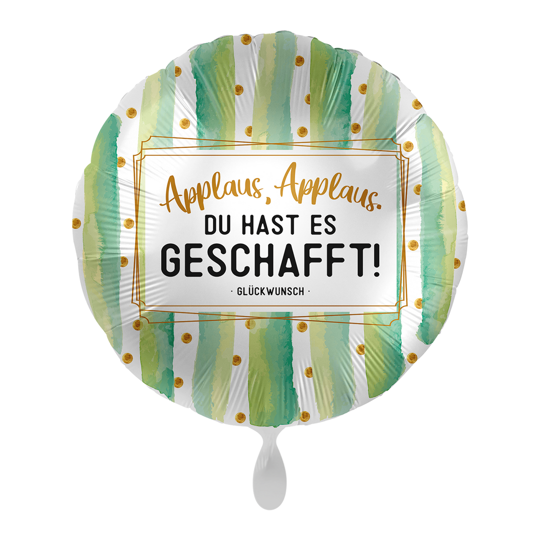 Ballon - Applaus Du hast es geschafft -  ø43cm Rund