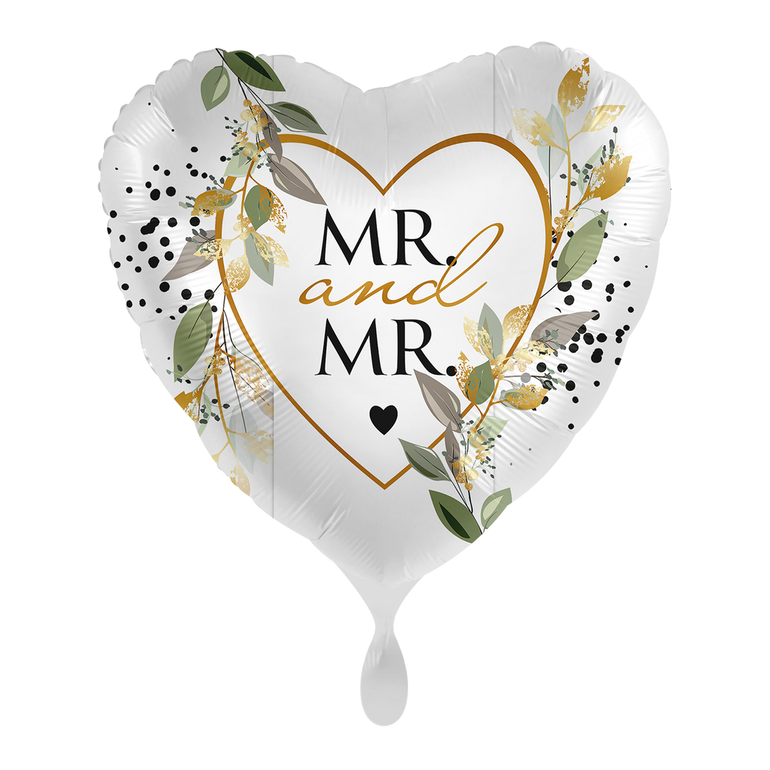 Hochzeit Ballon Mann und Mann - Geschenk Deko 45cm - Folienballon Mr. and Mr.