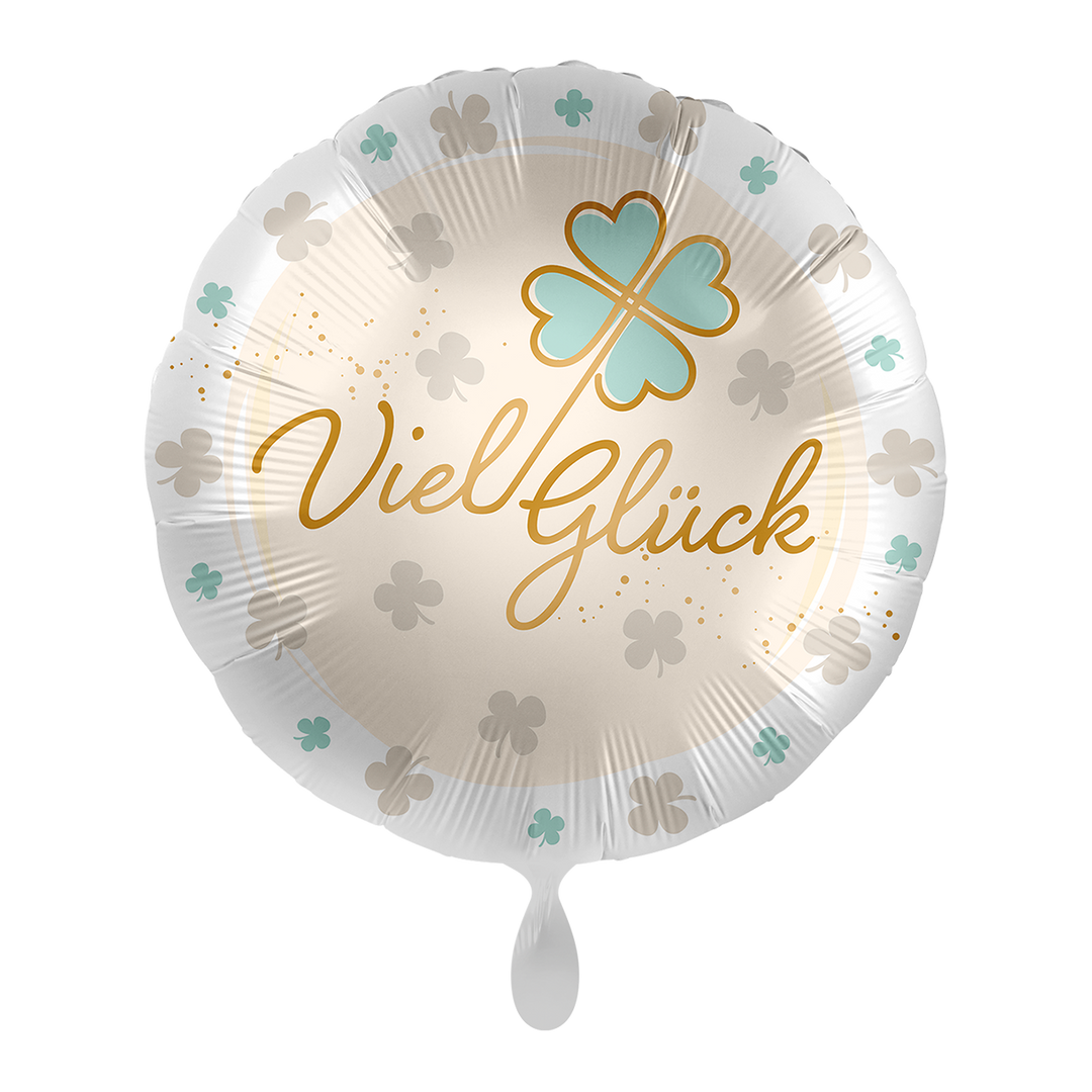 Ballon Viel Glück Kleeblätter - Folienballon