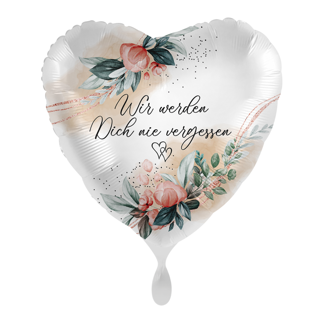 Folienballon Trauer, Beerdigung, Abschied, Beisetzung