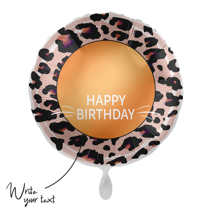 Ballon -Happy Birthday Leo -  ø43cm - Rund