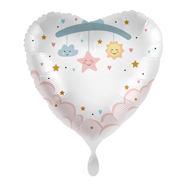 Personalisierter Herzballon – Folienballon 43 cm – Unser Schatz