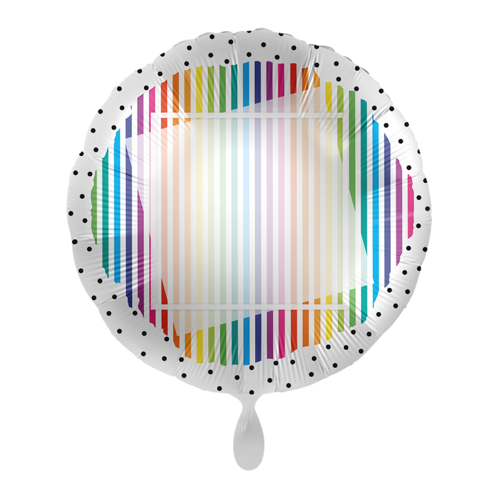 Ballon -Colorful Strips -  ø43cm - Rund