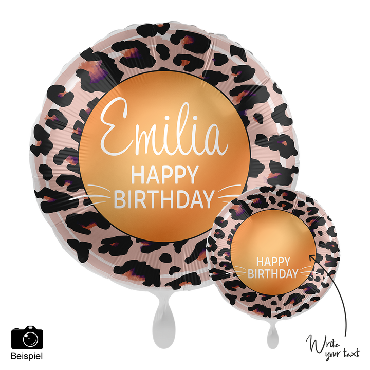 Ballon -Happy Birthday Leo -  ø43cm - Rund