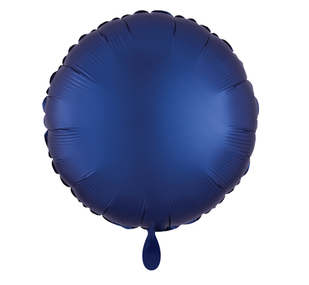Ballon -silk lustre navy Blue - ø43cm - Rund