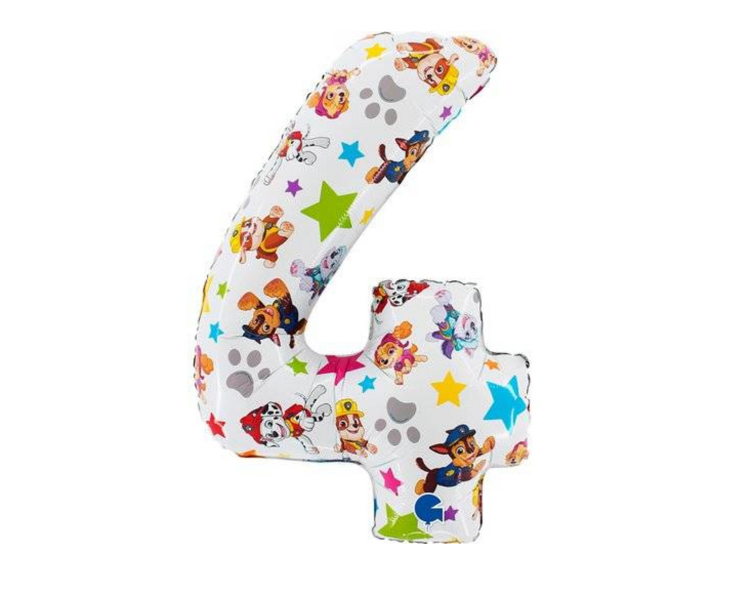 Zahlenballon - 4 - Paw Patrol - 66cm