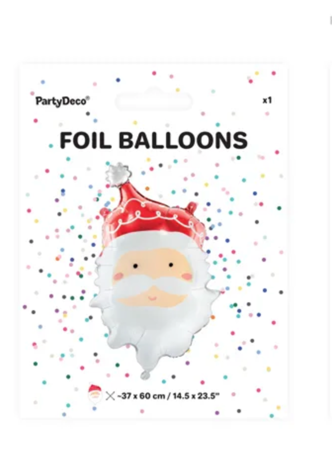 Ballon - Weihnachtsmannkopf - 50x70cm