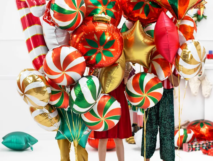 Ballon - Candy rot/weiss - 43cm