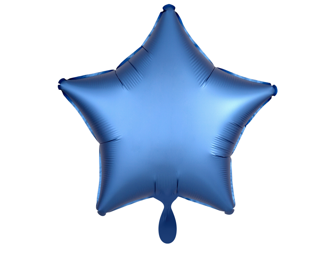 Ballon - Silk Lustre Azur Blau - ø43cm - Stern