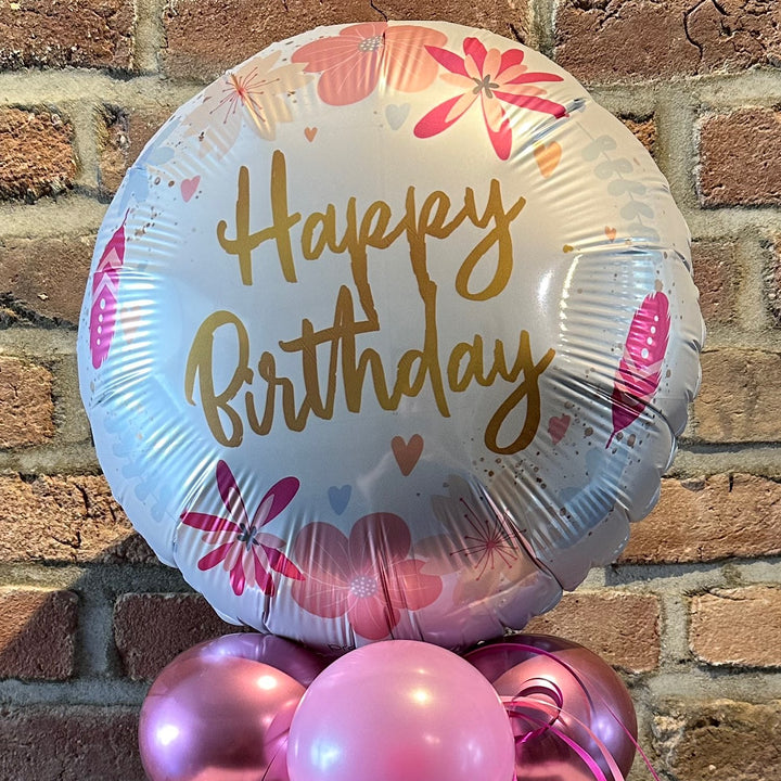 Ballonbox - Geburtstag - Geldgeschenk - "Happy Birthday Pink"