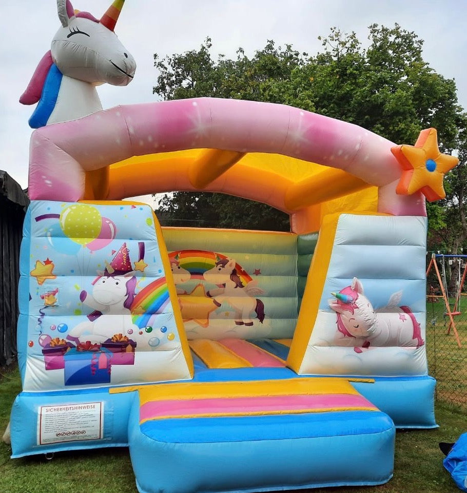 Hüpfburg „Einhorn“ mieten – Kindergeburtstag, Hochzeit & Event