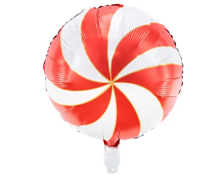 Folienballon - Weihnachten - Candy Rot/Weiss - 43cm - Helium/Luftfüllung