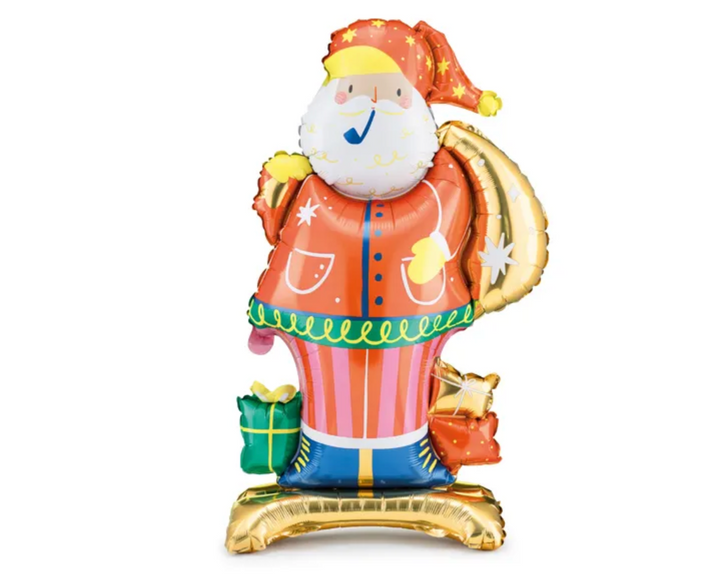 Folienballon - Weihnachtsmann - 63cm x106 cm - Nur Luftfüllung - Stehend