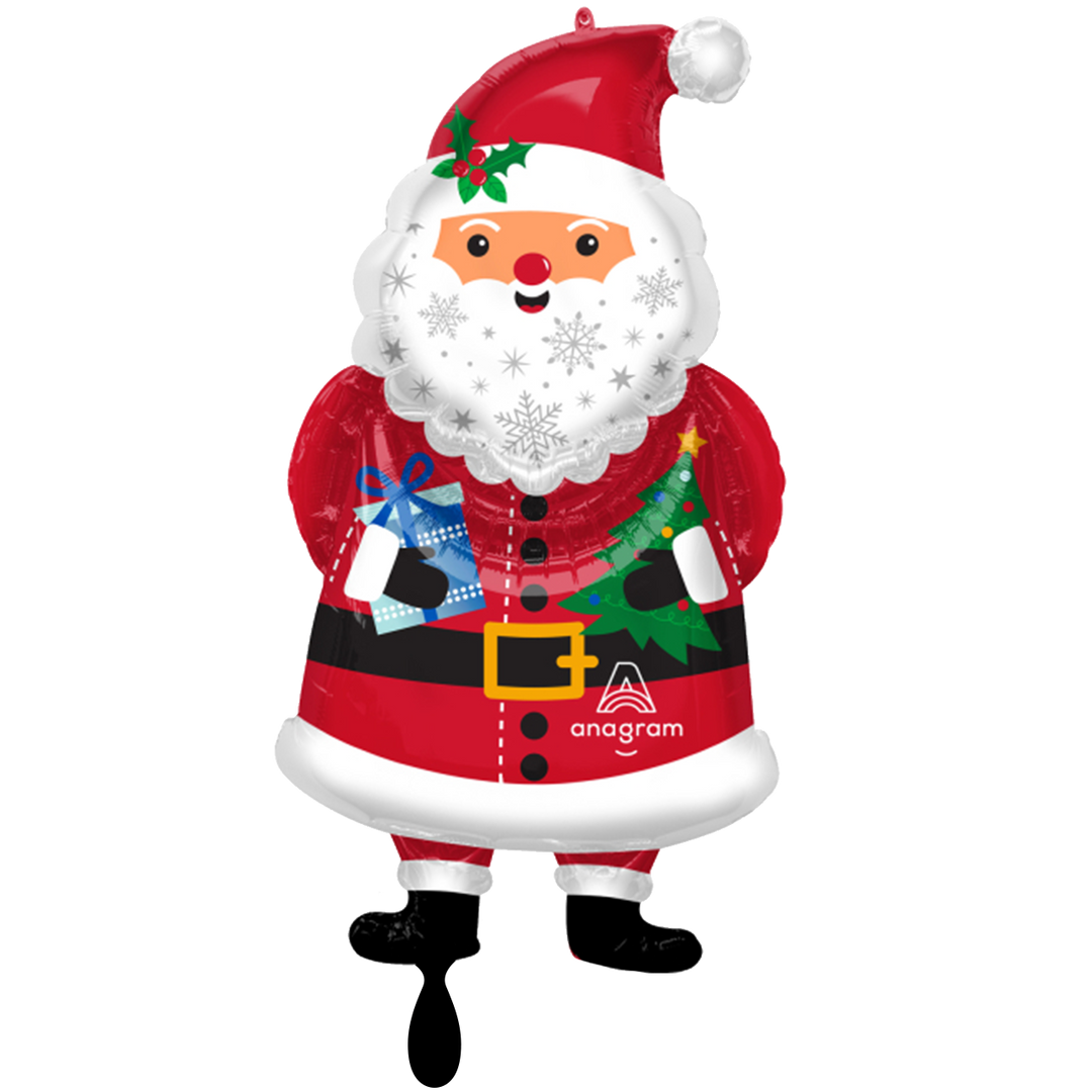 Folienballon XXL 86cm - Weihnachtsmann - Helium/Luftfüllung