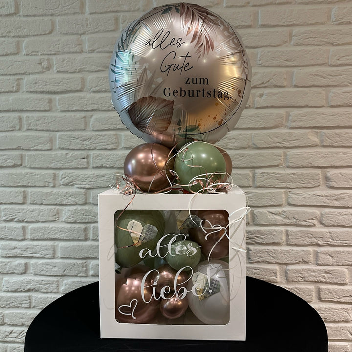 Ballonbox - Geburtstag - Geldgeschenk - "Alles Gute zum Geburtstag"