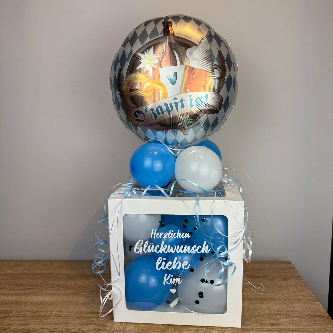 Ballonbox Oktoberfest - Geburtstag - Geldgeschenk - "Alles Gute zum Geburtstag"