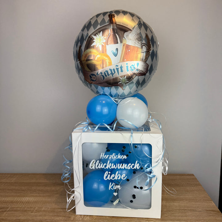 Ballonbox Oktoberfest - Geburtstag - Geldgeschenk - "Alles Gute zum Geburtstag"