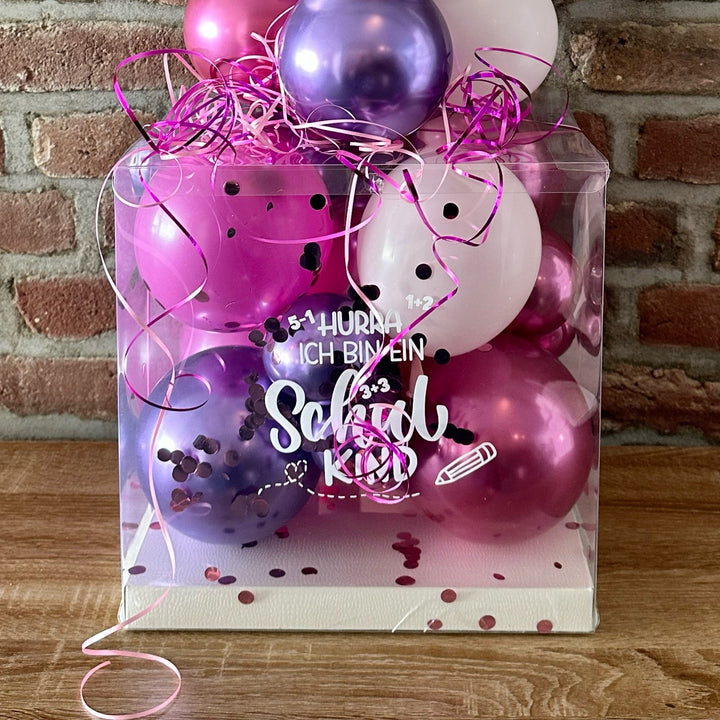 Ballonbox Einschulung "Personalisierter Ballon - Viel Erfolg"