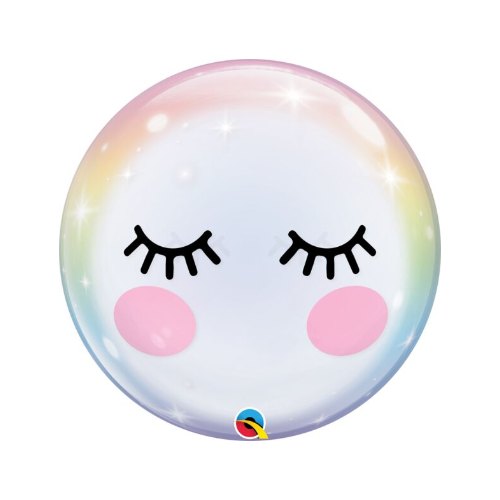 Bubble Ballon - Rund - Einhorn