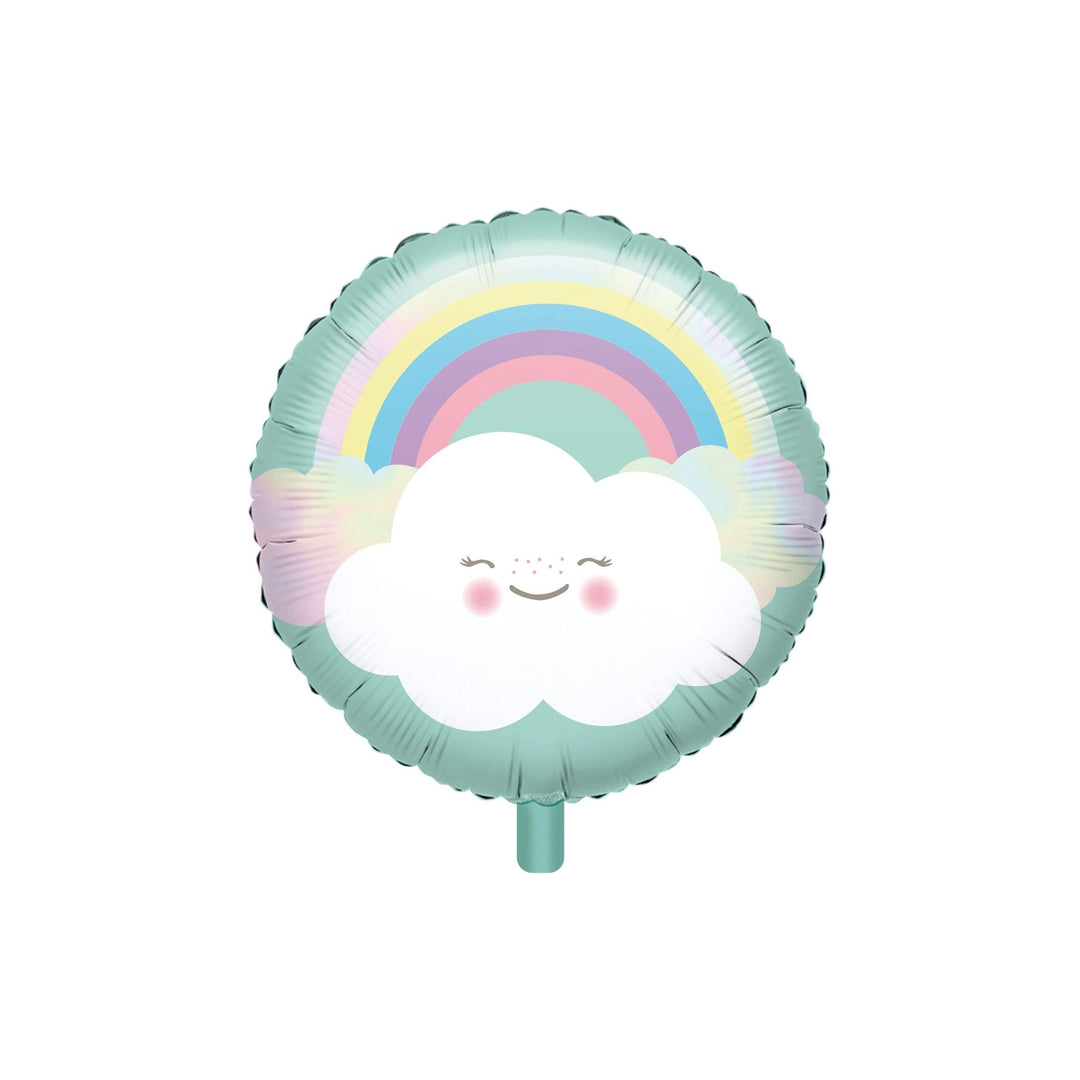 Ballon - Regenbogen mit Wolke - ø43cm - Rund