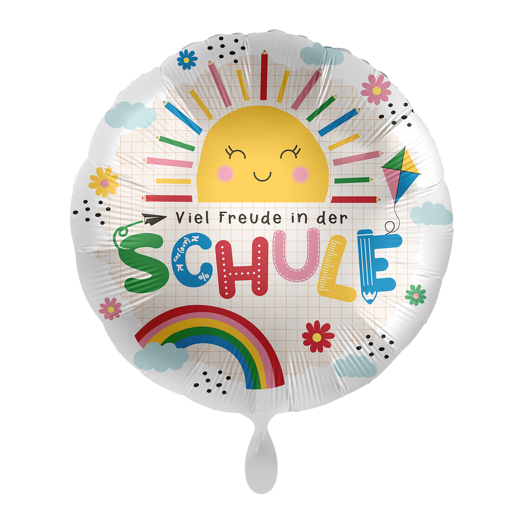 Folienballon Einschulung „Viel Freude in der Schule“ – 43 cm