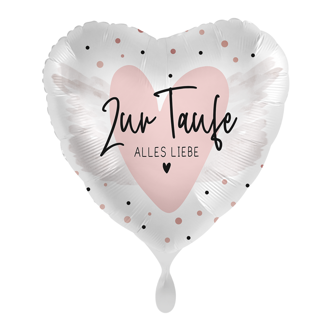 Ein Geschenk zur Taufe gesucht? Mit unseren schönen Ballons mit Taufmotiven ist garantiert das Richtige dabei! Mit der Aufschrift "Zur Taufe alles Liebe" und kleinen Verzierungen, bei jeder Taufe ein kleines Highlight.&nbsp;  Ballon kann mit Helium und luftgefüllt werden.