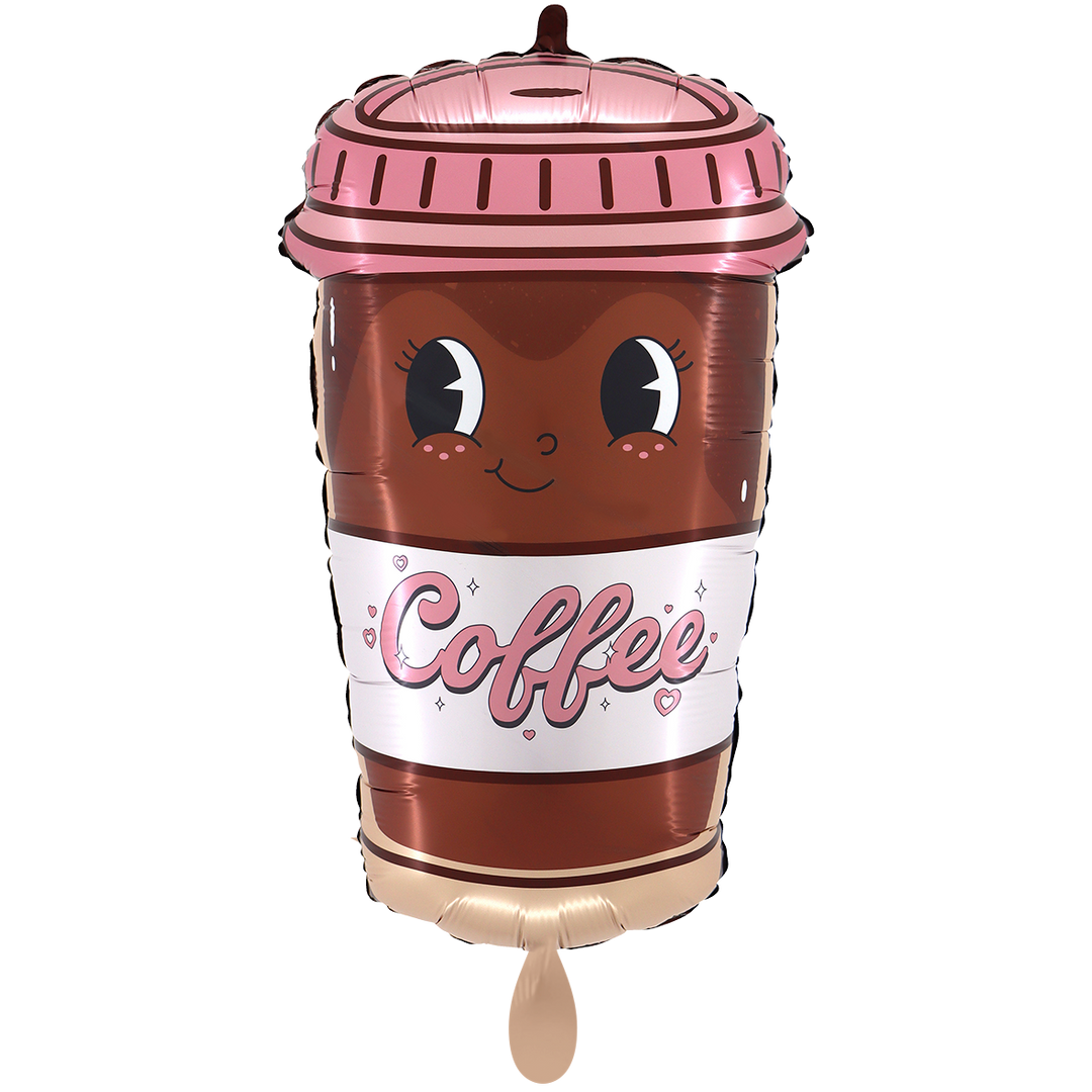 Ballon in Form eines Kaffeebechers to Go. 